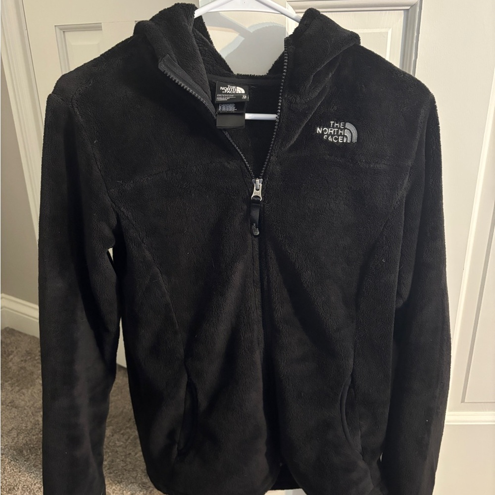 The North Face fleece black girls jacket